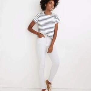 Madewell 10” High Rise White Skinny Jeans